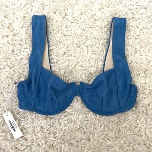 Wanderlust Swim Ana Top Ocean Blue Large NWT
